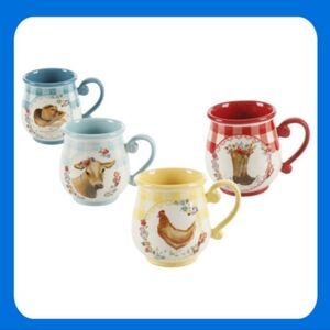 💕 New Pioneer Woman Gingham Novelty 16 Oz Mugs